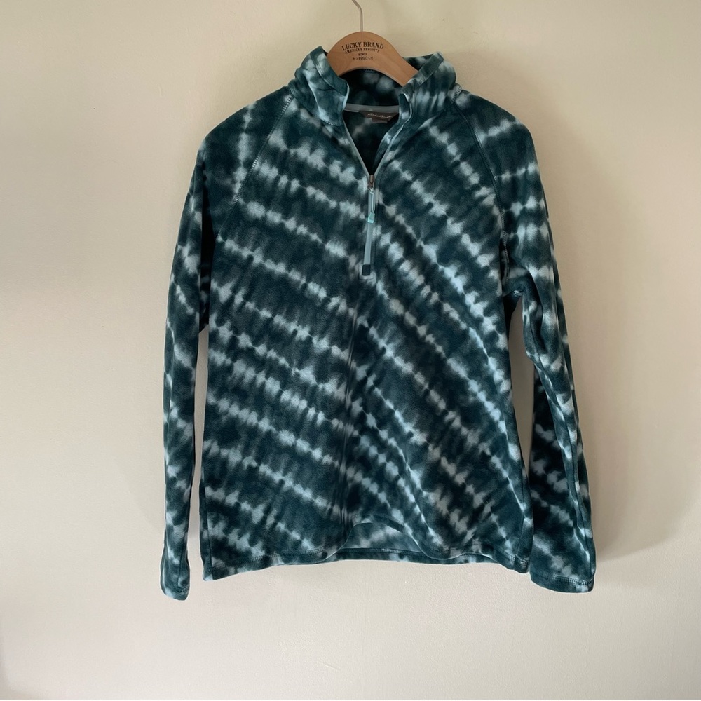 Eddie Bauer Fleece Tie-Dye Quarter zip